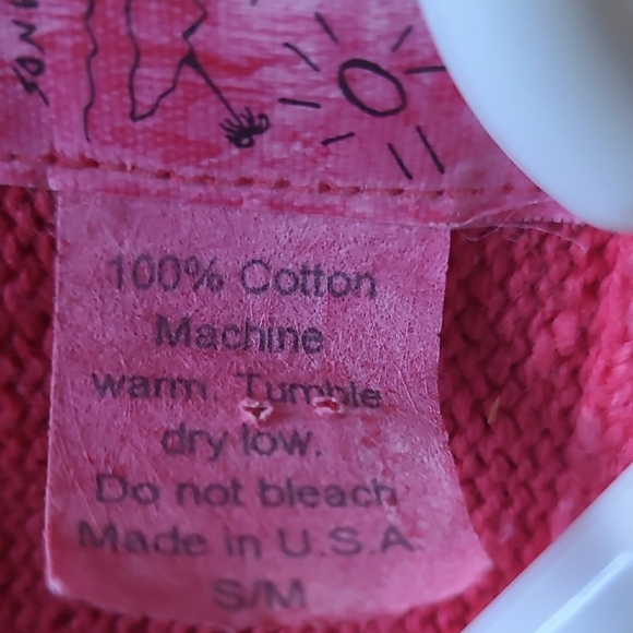 Sloop Jones Abstract Hot Pink Green Women's Cardigan. Hand Painted. Oversized. - Picture 8 of 16